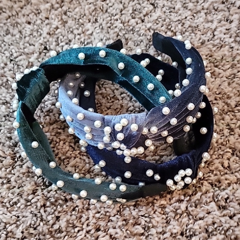 Elegant Pearl-Embellished Headbands Set